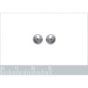 Boucles d'oreilles 6 mm clous tiges puces boules - Romane - argent massif 925