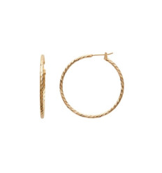 Créoles plaqué or 750 3 microns