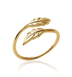 Bague plaqué or 750 3 microns