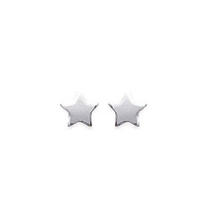 Boucles d'oreilles puces clous étoiles 5 mm - Bonnie - argent massif 925 rhodié