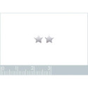Boucles d'oreilles puces clous étoiles 5 mm - Bonnie - argent massif 925 rhodié