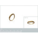 Bague plaqué or 750 3 microns