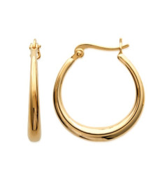 Créoles plaqué or 750 3 microns