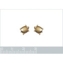 Boucles puces d'oreilles tortue Plaqué Or 750 jaune 8mm x 7mm