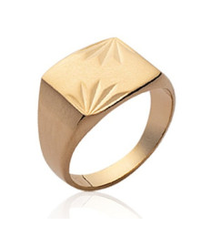 Bague plaqué or 750 3 microns