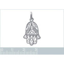 Pendentif argent massif 925 rhodié