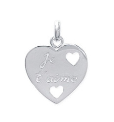 Pendentif argent massif 925 rhodié