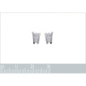 Boucles d'oreilles clous puces 8 mm - Serine - argent 925 rhodié - zirconiums
