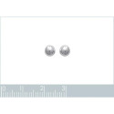 Boucles d'oreilles 5 mm boules puces clous - Oceane - argent massif 925 rhodié