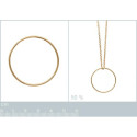 Pendentif plaqué or 750 3 microns