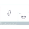 Bague argent massif 925 rhodié