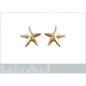 Boucles d'oreilles étoile de mer Plaqué Or 750 puces 13mm x 13mm