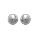 Boucles d'oreilles 8 mm clous tiges puces boules - Noemie - argent massif 925