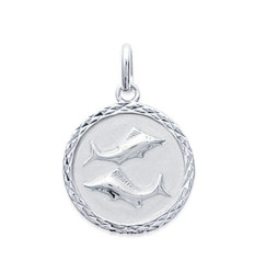 Pendentif argent massif 925 rhodié