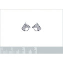 Boucles d'oreilles enfant puces tête de cheval 7 mm - Ondine - argent massif 925