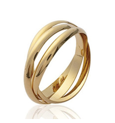 Bague plaqué or 750 3 microns