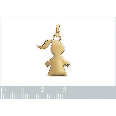 Pendentif plaqué or 750 3 microns