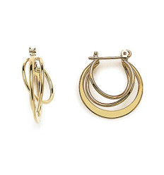 Créoles plaqué or 750 3 microns