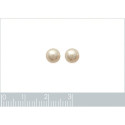 Boucles d'oreilles 10 mm puces clous - Giulia - argent massif - imitation perle