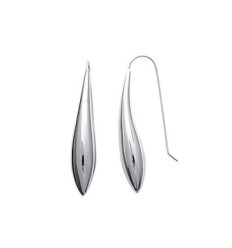 Boucles d'oreilles pendantes dormeuses 30 mm - Elodie - argent massif 925 rhodié