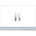 Boucles d'oreilles pendantes dormeuses 30 mm - Elodie - argent massif 925 rhodié