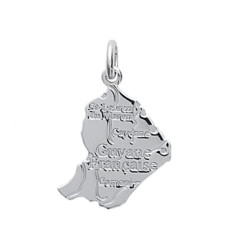 Pendentif argent massif 925 rhodié