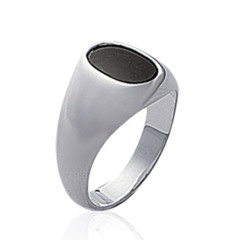 Bague argent massif 925 et imitation onyx