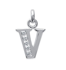 Pendentif argent massif 925 rhodié et oxyde de zirconium