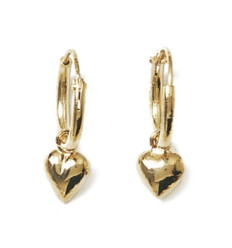 Créoles plaqué or 750 3 microns