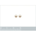 Boucles d'oreilles 4 mm puces clous - Sophie - argent massif - imitation perle
