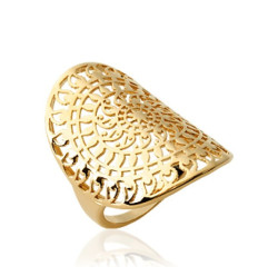 Bague plaqué or 750 3 microns