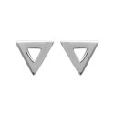 Boucles d'oreilles triangles puces clous 6 mm - argent massif 925 rhodié