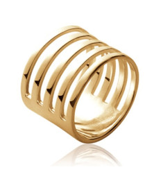 Bague plaqué or 750 3 microns