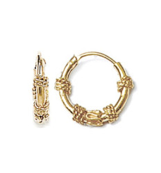 Créoles plaqué or 750 3 microns