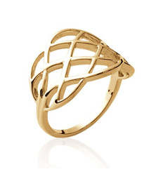 Bague plaqué or 750 3 microns