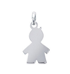 Pendentif argent massif 925 rhodié