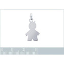 Pendentif argent massif 925 rhodié