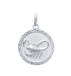 Pendentif argent massif 925 rhodié