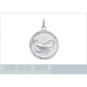 Pendentif argent massif 925 rhodié
