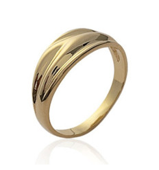 Bague plaqué or 750 3 microns