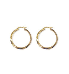 Créoles plaqué or 750 3 microns