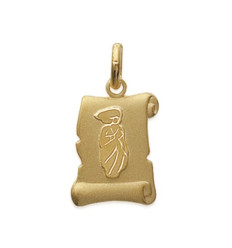 Pendentif plaqué or 750 3 microns