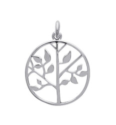 Pendentif argent massif 925 rhodié