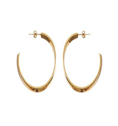 Créoles plaqué or 750 3 microns