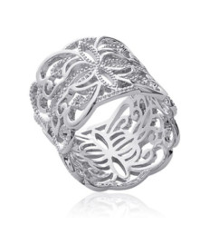 Bague argent massif 925 rhodié