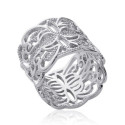 Bague argent massif 925 rhodié