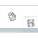 Bague argent massif 925 rhodié