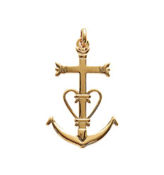 Pendentif plaqué or 750 3 microns