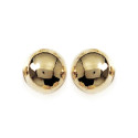Boucles puces d'oreilles boules 10mm plaqué or jaune 750 1cm