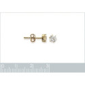 Boucles puces clous d'oreilles plaqué or 750 Oxyde de Zirconium 5 mm